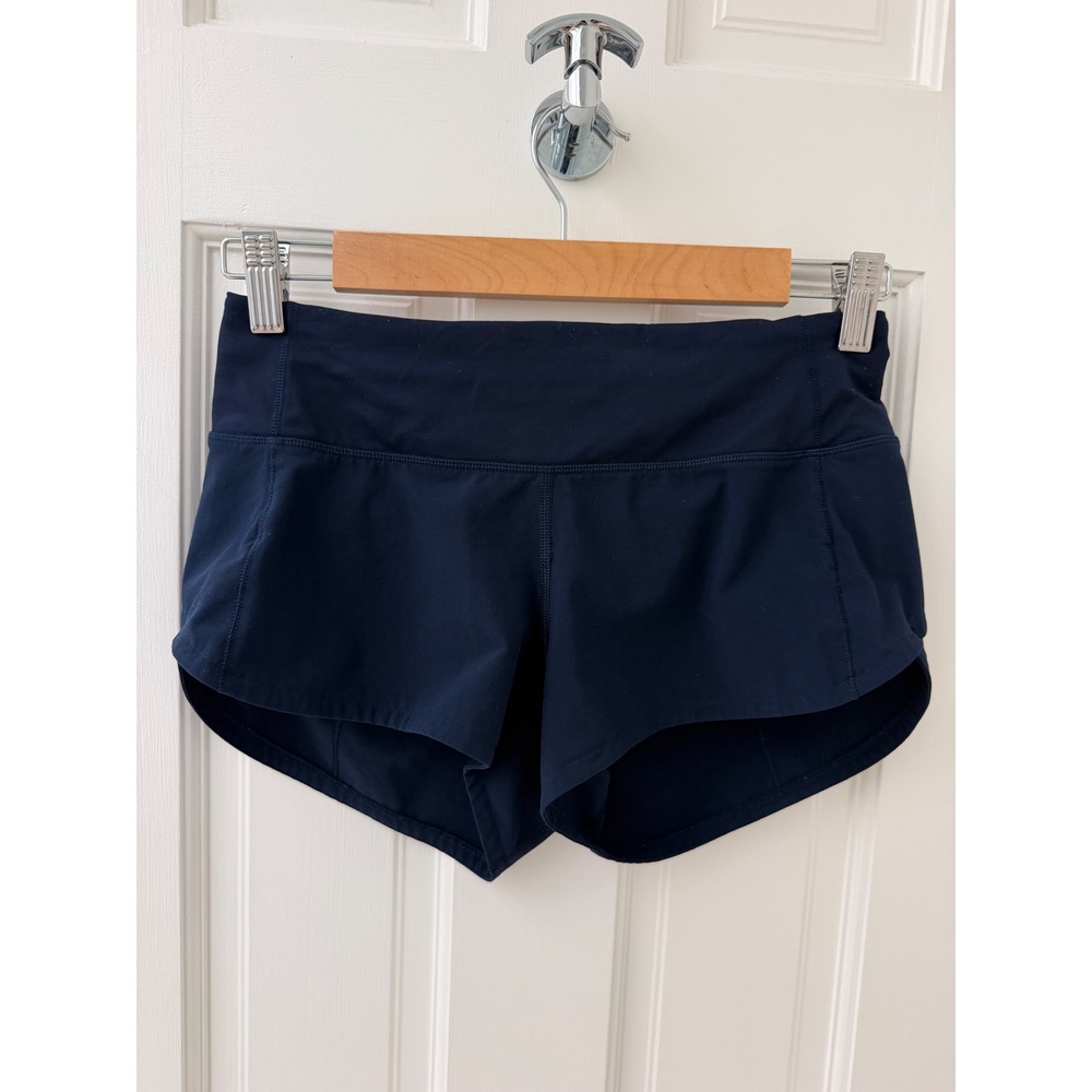 Lululemon Speed Up 2.5" Low Rise Running Short Navy Blue Size 2 Athletic